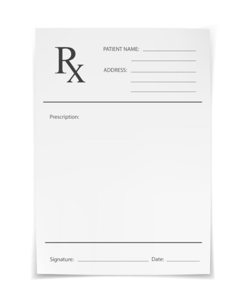 image of prescription pad